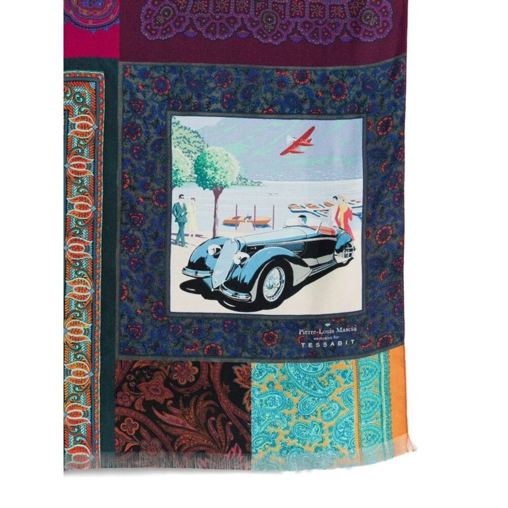 PIERRE LOUIS MASCIA Pierre-Louis Mascia Artistic Print and Patchwork Foulard